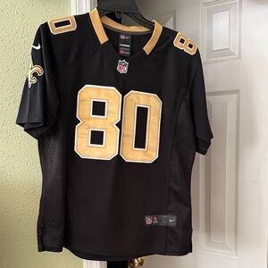 Nike Black and Gold Number 80 Jersey